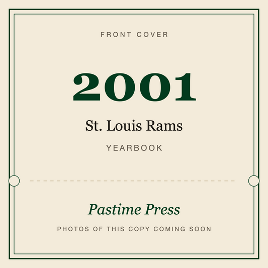 2001 St. Louis Rams Yearbook, front cover