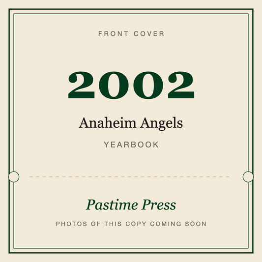 2002 Anaheim Angels Yearbook, front cover