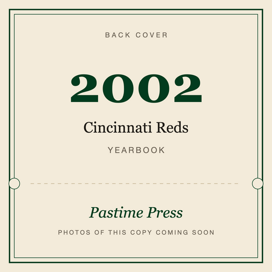 2002 Cincinnati Reds Yearbook, back cover