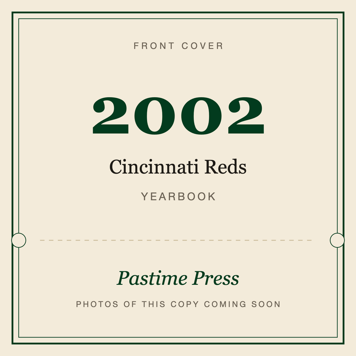 2002 Cincinnati Reds Yearbook, front cover