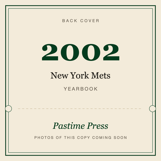 2002 New York Mets Yearbook, back cover
