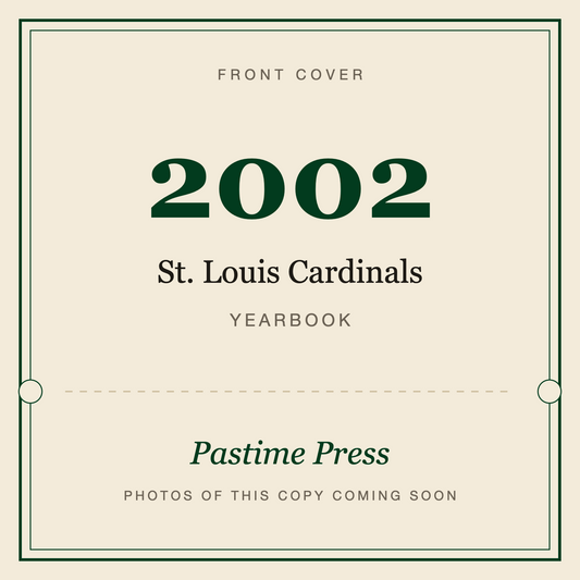 2002 St. Louis Cardinals Yearbook, front cover