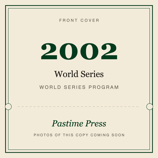 2002 World Series Program, front cover