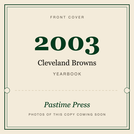 2003 Cleveland Browns Yearbook, front cover