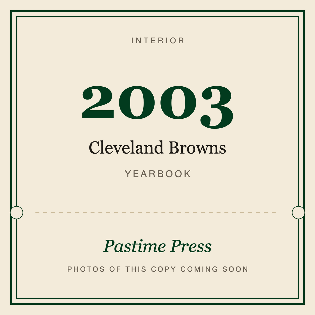 2003 Cleveland Browns Yearbook, interior