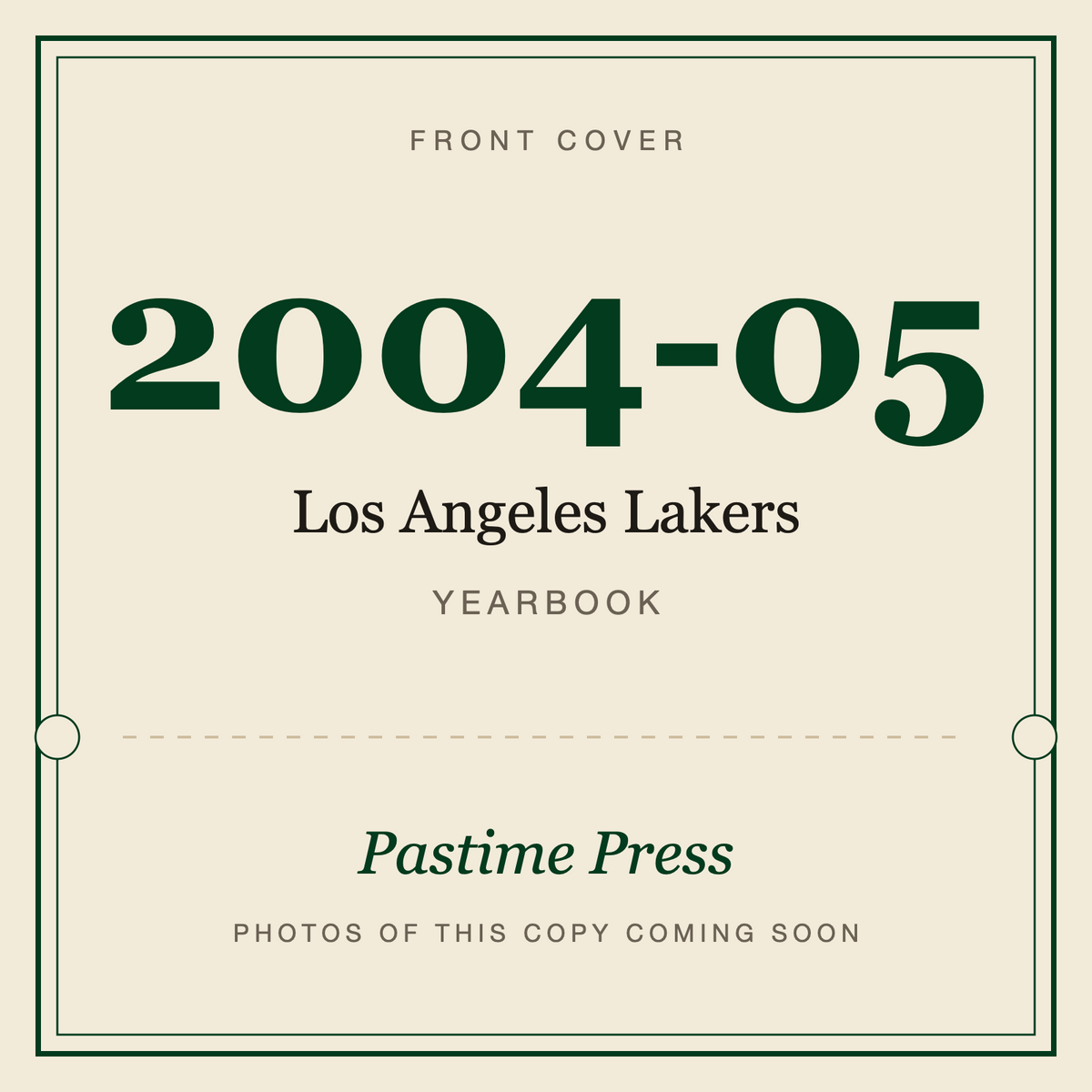 2004-05 Los Angeles Lakers Yearbook, front cover