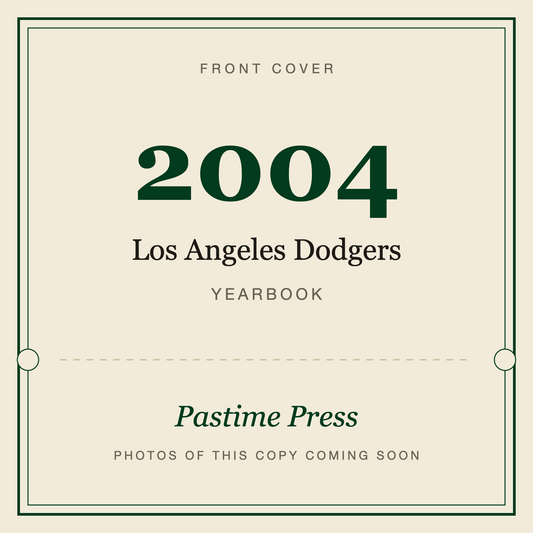 2004 Los Angeles Dodgers Yearbook, front cover