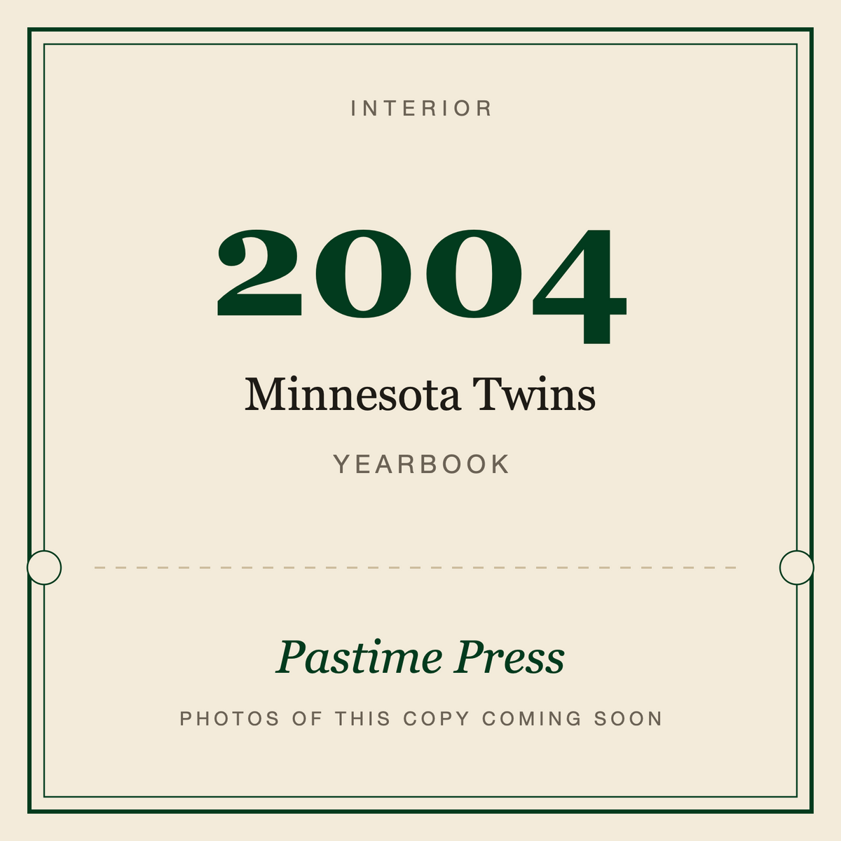 2004 Minnesota Twins Yearbook, interior