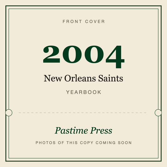 2004 New Orleans Saints Yearbook, front cover