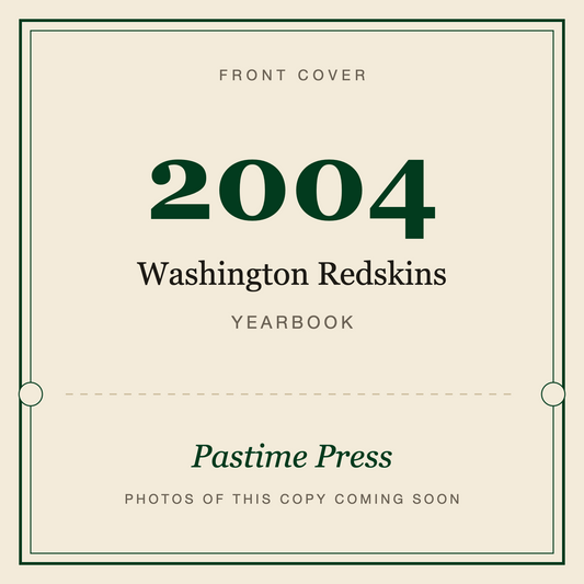 2004 Washington Redskins Yearbook, front cover