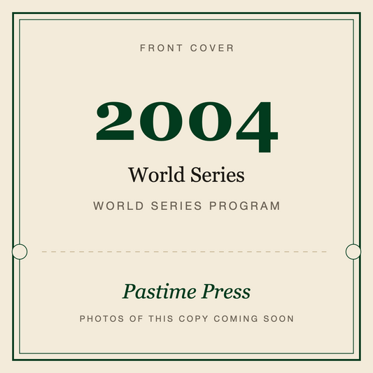2004 World Series Program, front cover