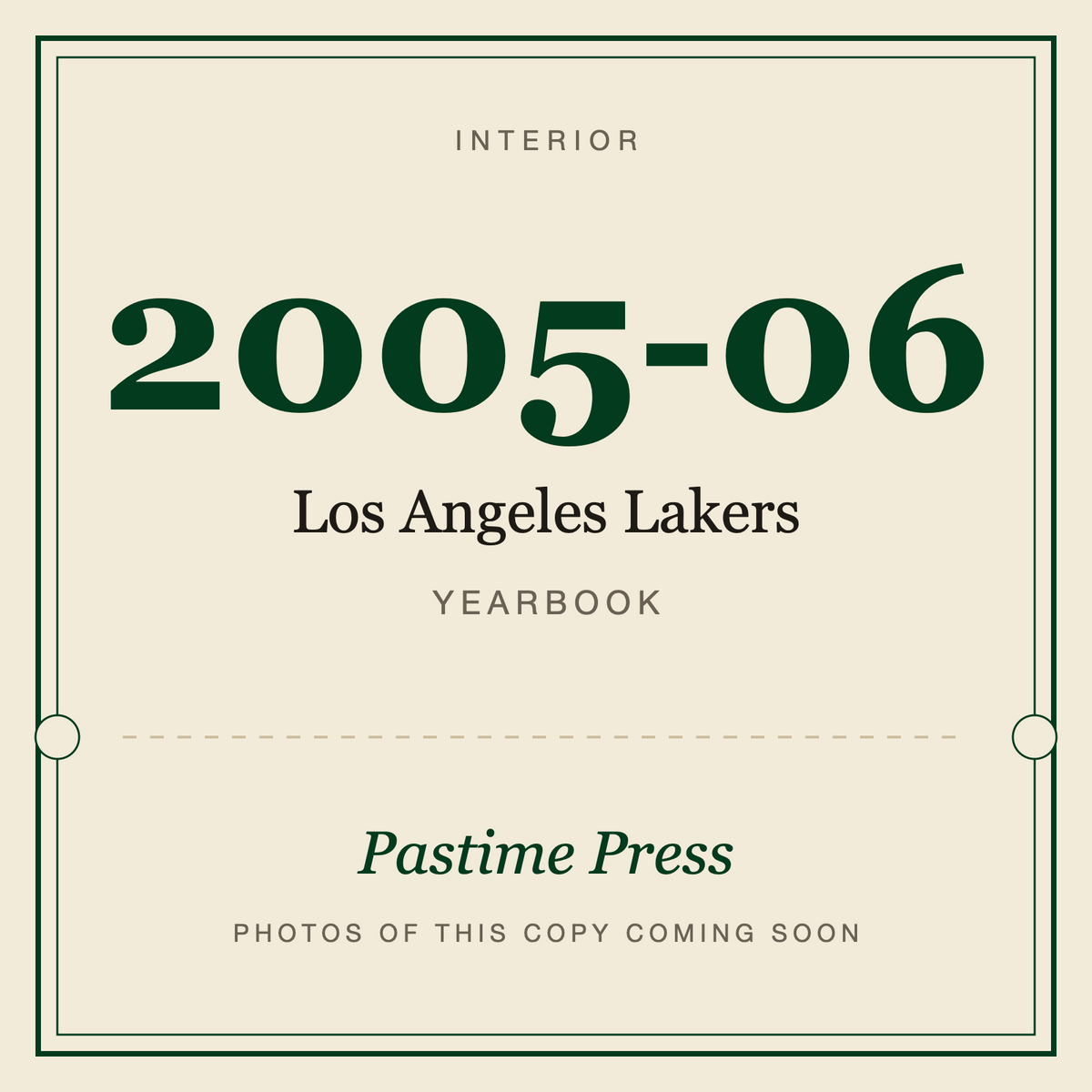 2005-06 Los Angeles Lakers Yearbook, interior