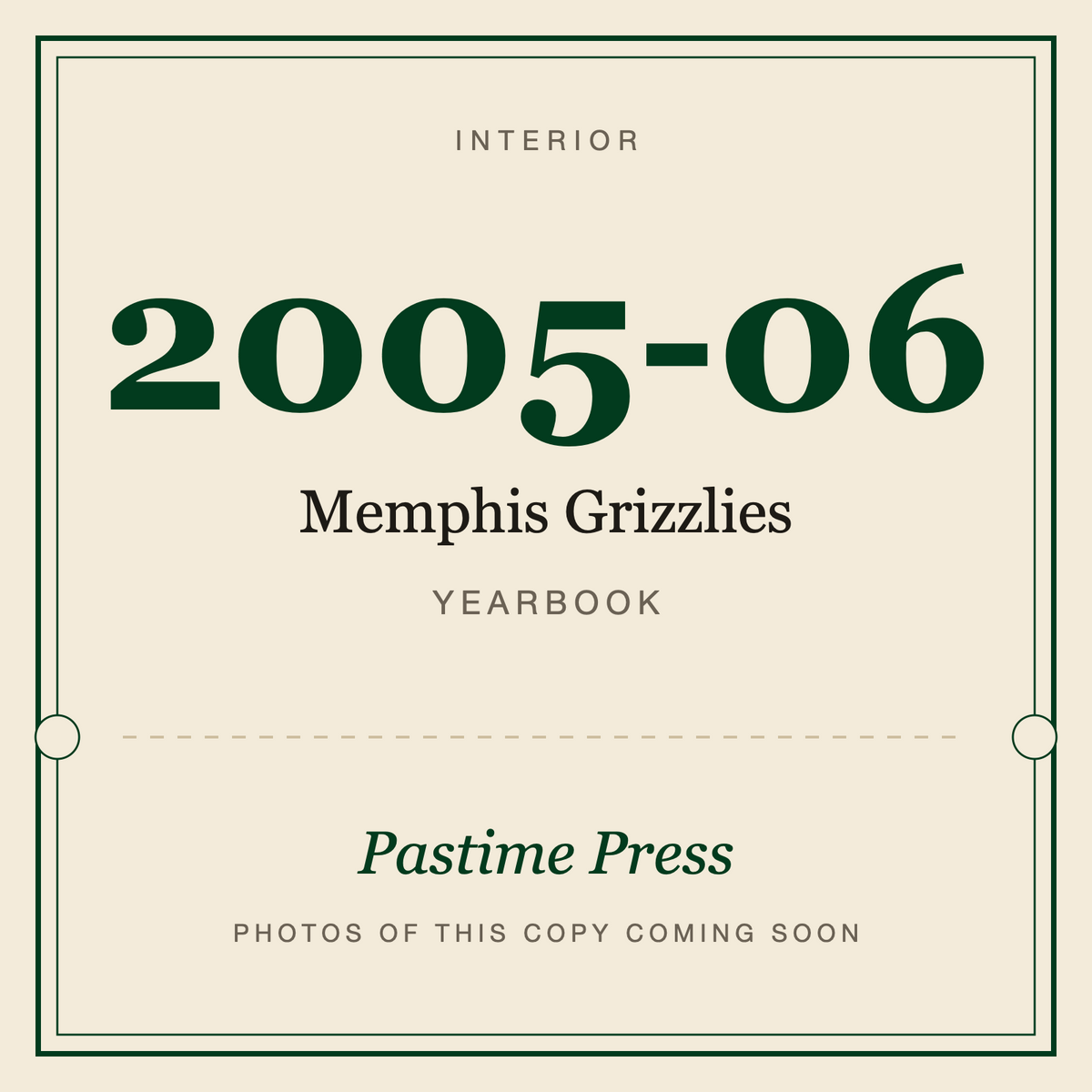 2005-06 Memphis Grizzlies Yearbook, interior