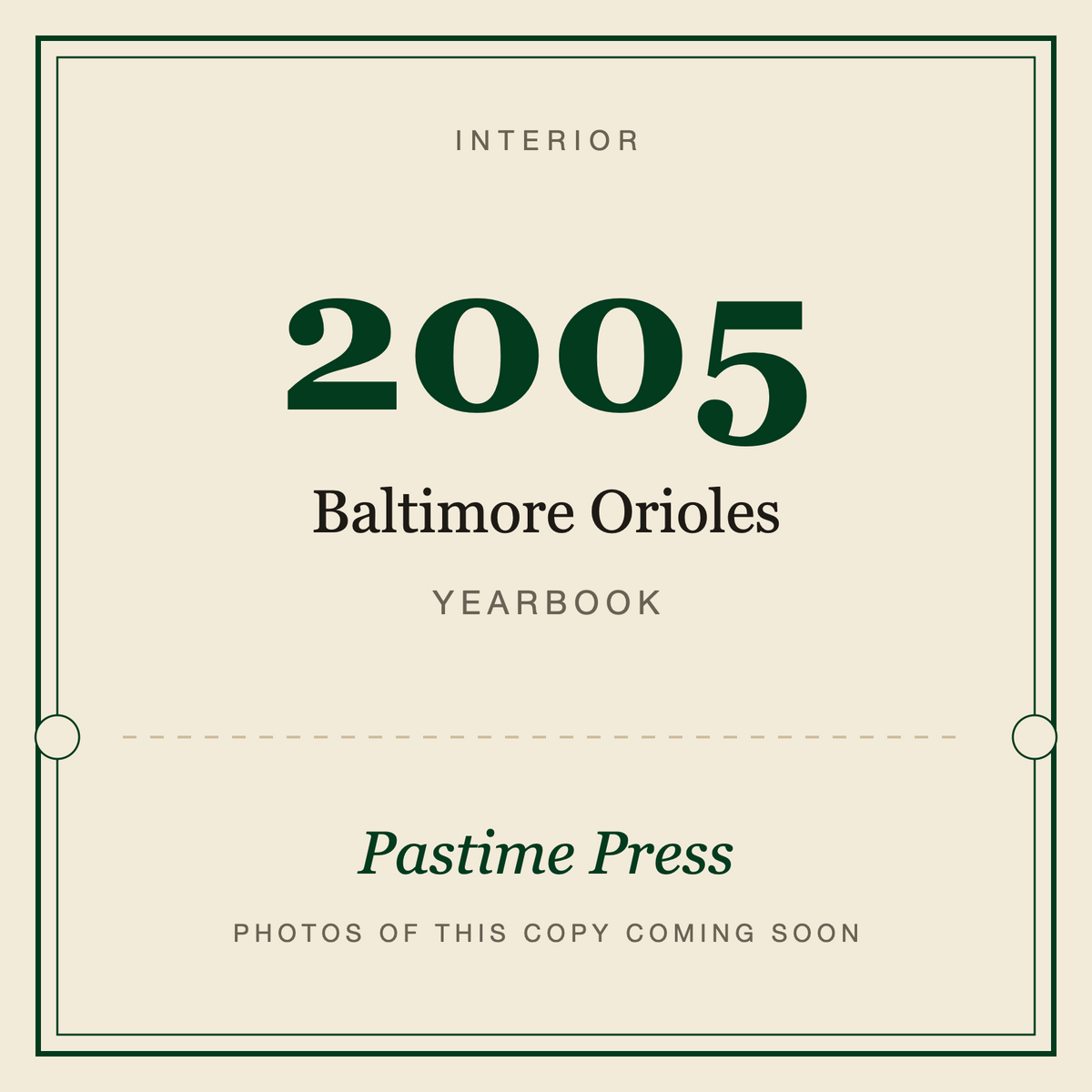 2005 Baltimore Orioles Yearbook, interior