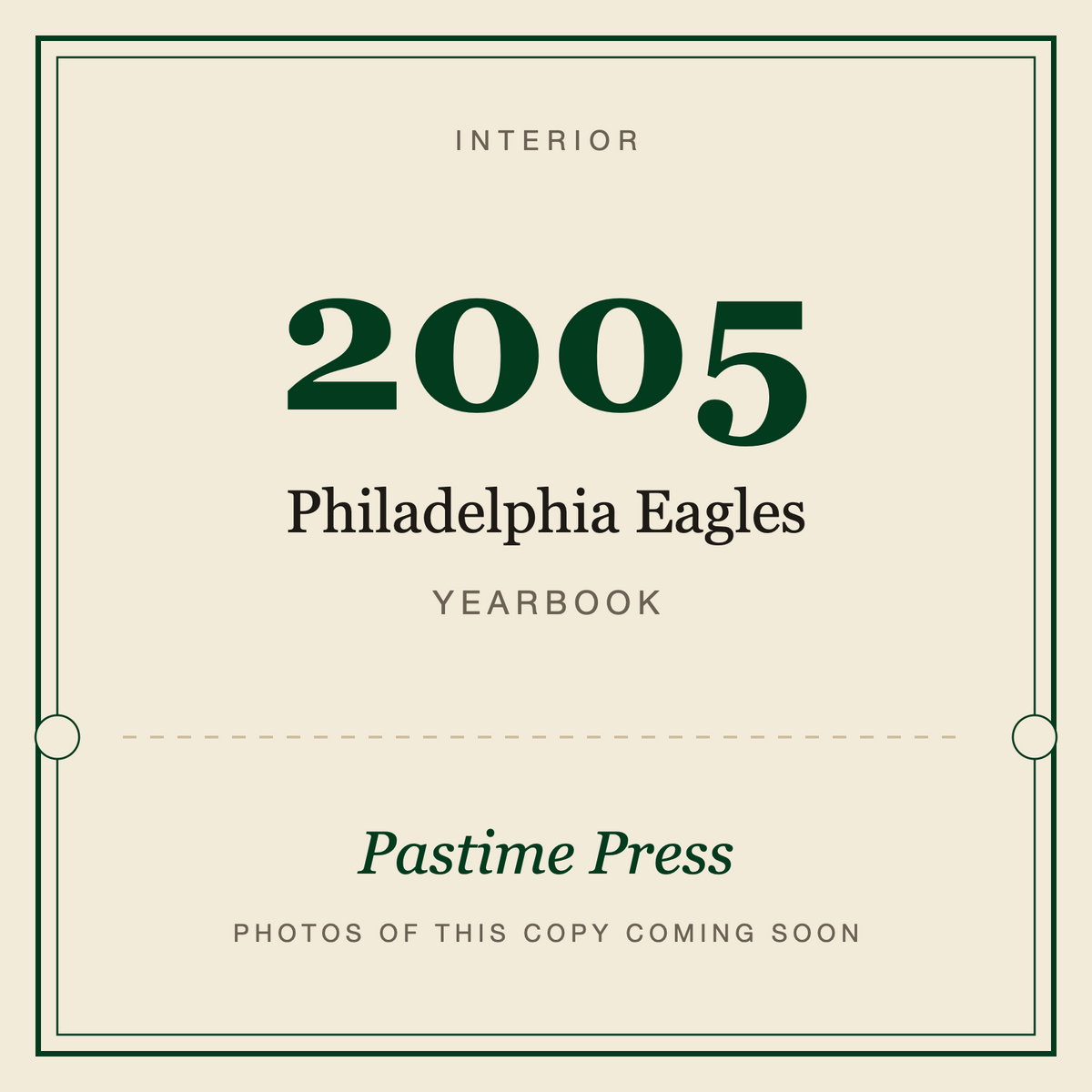 2005 Philadelphia Eagles Yearbook, interior