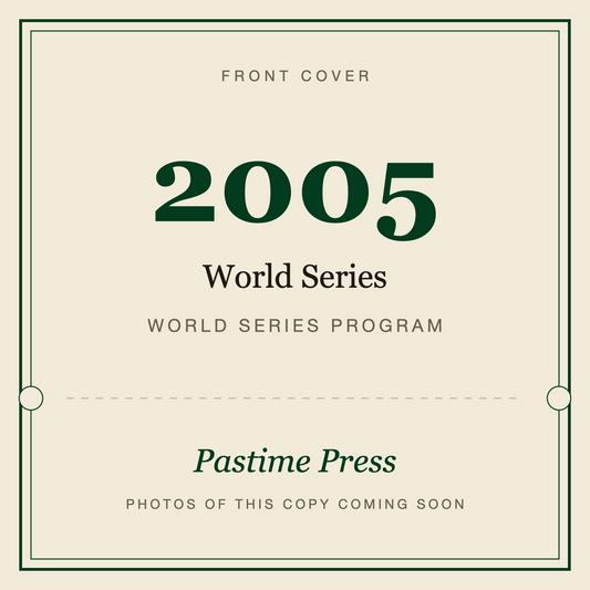 2005 World Series Program, front cover
