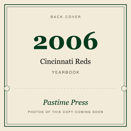 2006 Cincinnati Reds Yearbook, back cover