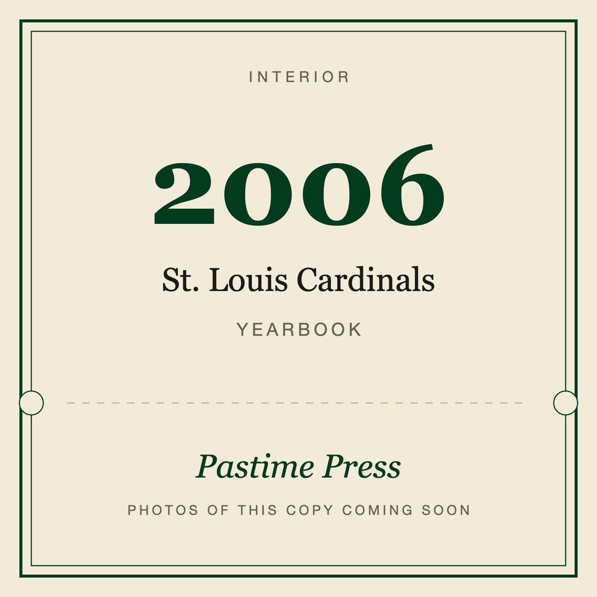 2006 St. Louis Cardinals Yearbook, interior