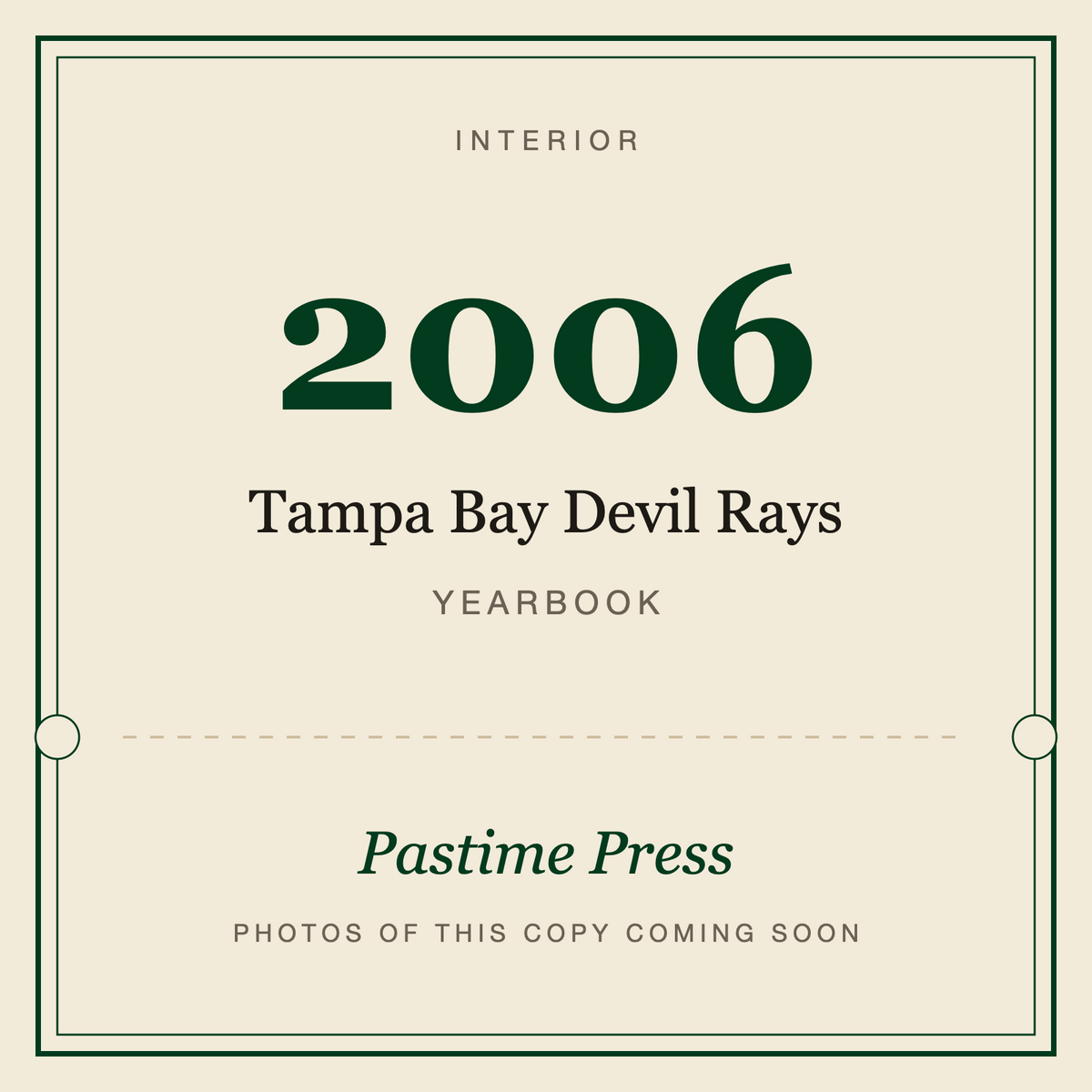 2006 Tampa Bay Devil Rays Yearbook, interior
