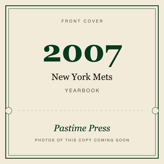 2007 New York Mets Yearbook, front cover
