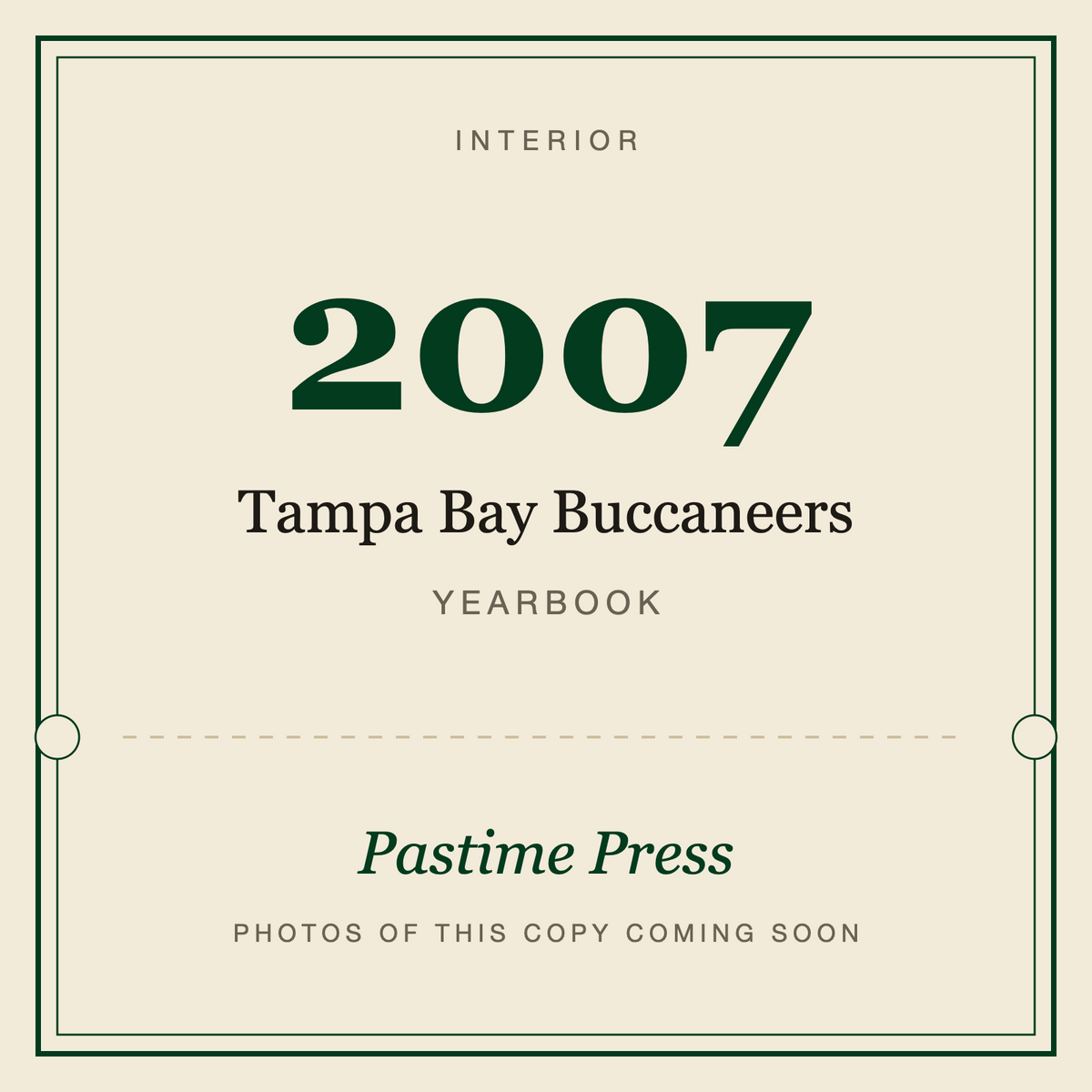 2007 Tampa Bay Buccaneers Yearbook, interior