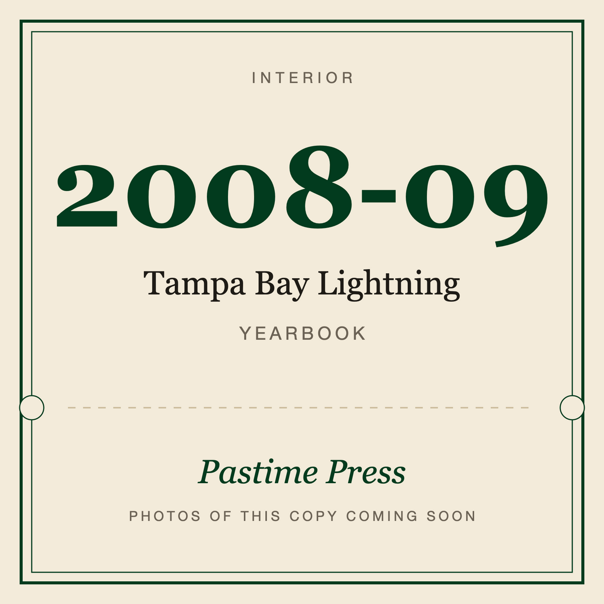 2008-09 Tampa Bay Lightning Yearbook, interior