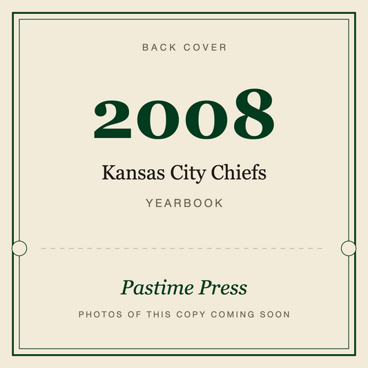 2008 Kansas City Chiefs Yearbook, back cover