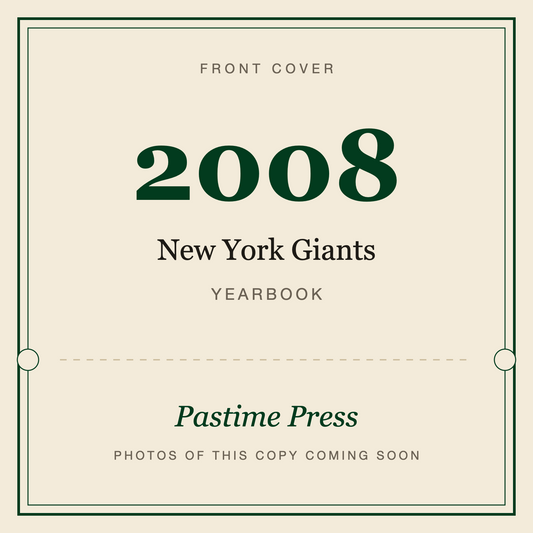 2008 New York Giants Football Yearbook, front cover