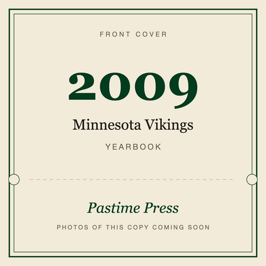 2009 Minnesota Vikings Yearbook, front cover