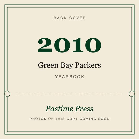2010 Green Bay Packers Yearbook, back cover