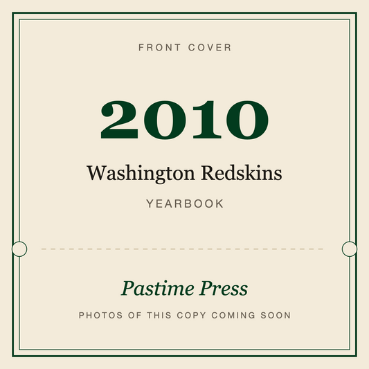2010 Washington Redskins Yearbook, front cover
