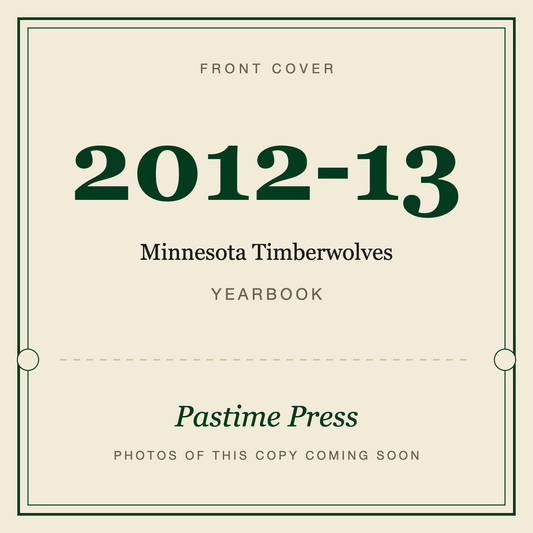 2012-13 Minnesota Timberwolves Yearbook, front cover