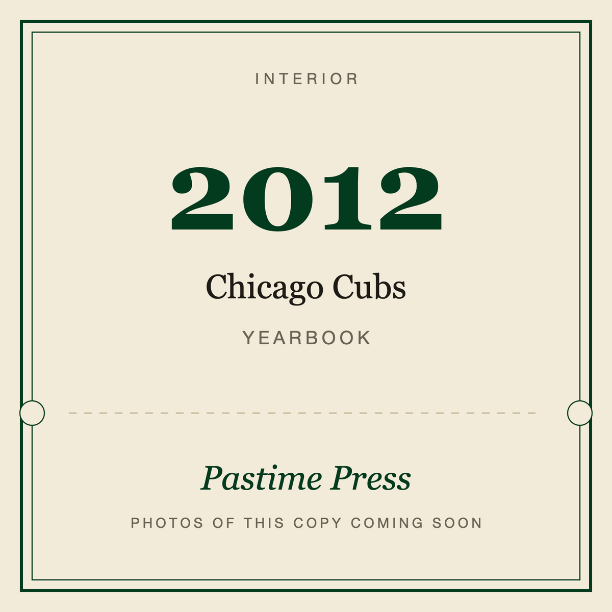 2012 Chicago Cubs Yearbook, interior