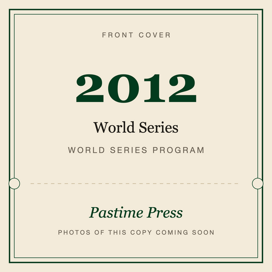 2012 World Series Program, front cover