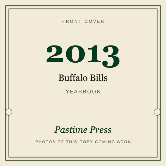 2013 Buffalo Bills Yearbook, front cover