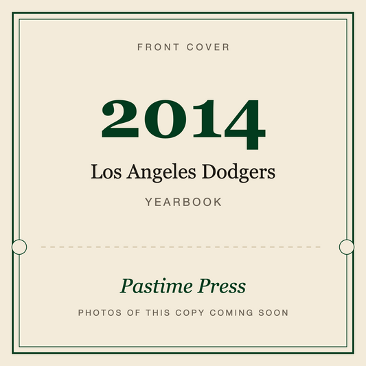 2014 Los Angeles Dodgers Yearbook, front cover
