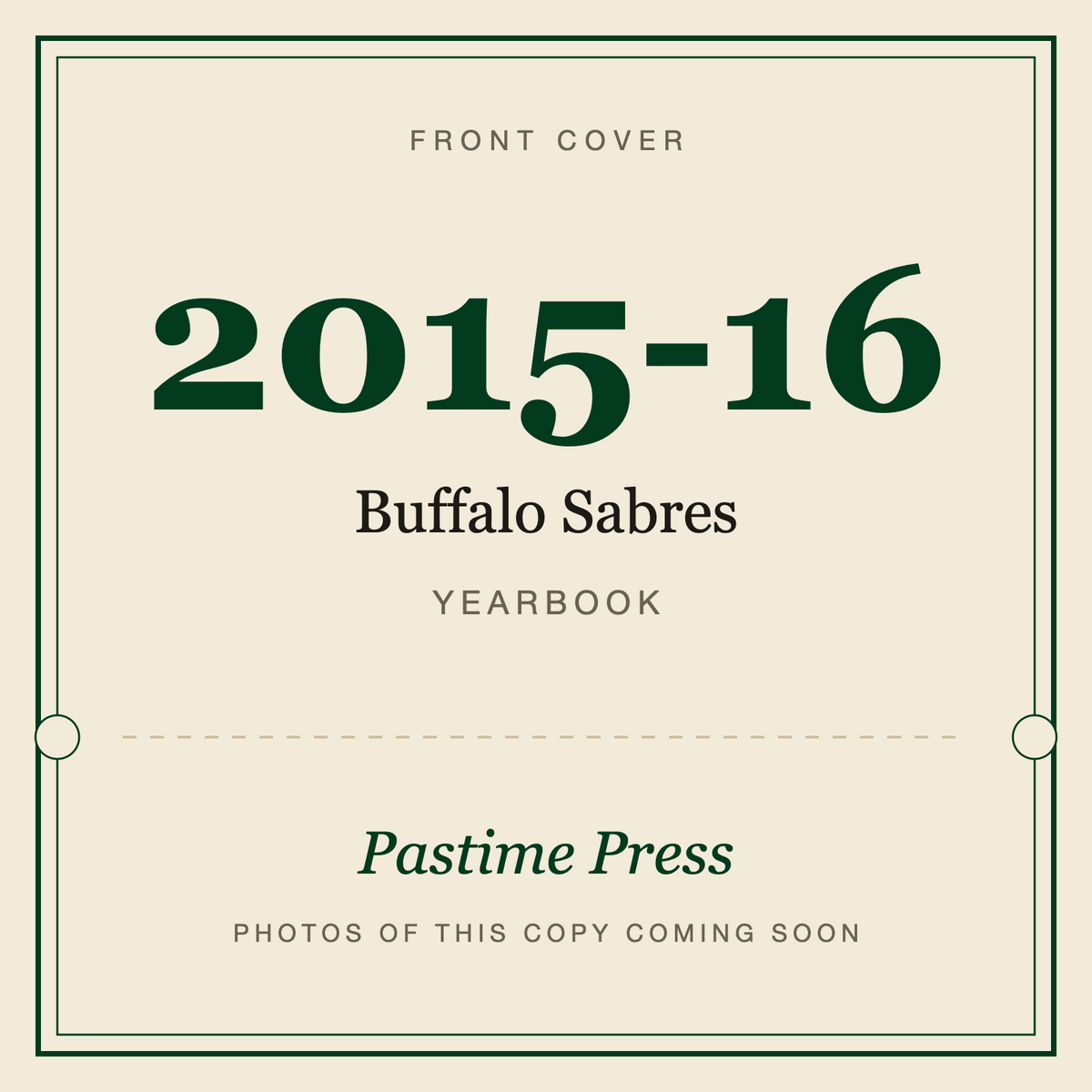 2015-16 Buffalo Sabres Yearbook, front cover