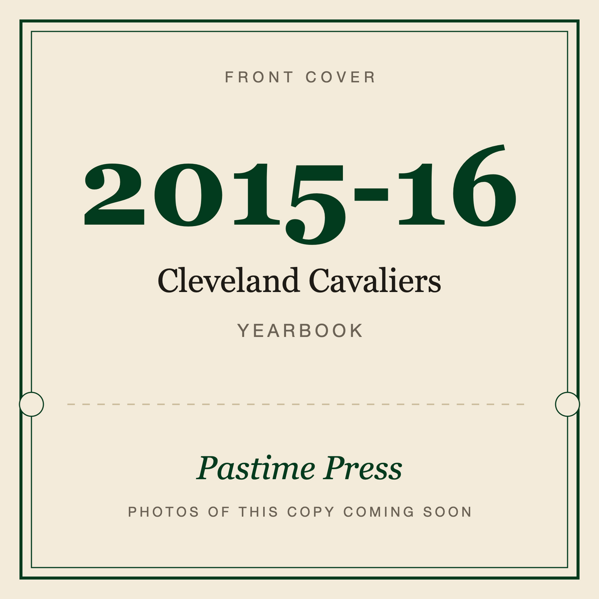 2015-16 Cleveland Cavaliers Yearbook, front cover