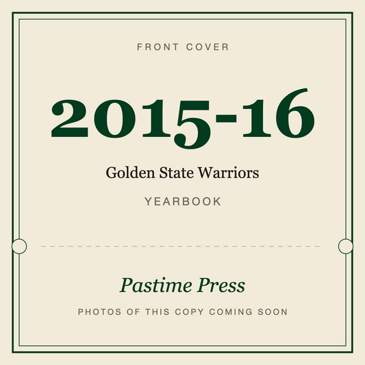 2015-16 Golden State Warriors Yearbook, front cover