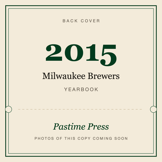2015 Milwaukee Brewers Yearbook, back cover