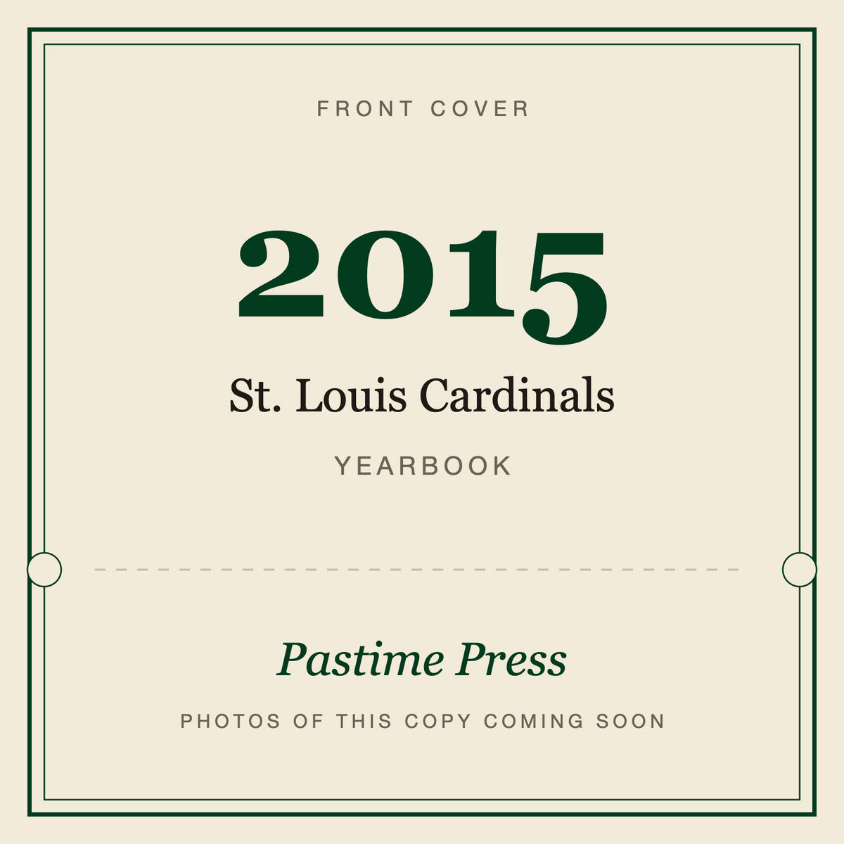 2015 St. Louis Cardinals Yearbook, front cover
