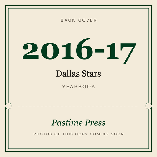 2016-17 Dallas Stars Yearbook, back cover