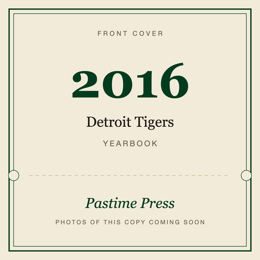 2016 Detroit Tigers Yearbook, front cover
