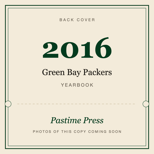 2016 Green Bay Packers Yearbook, back cover