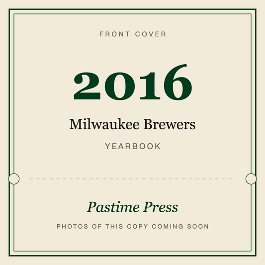 2016 Milwaukee Brewers Yearbook, front cover