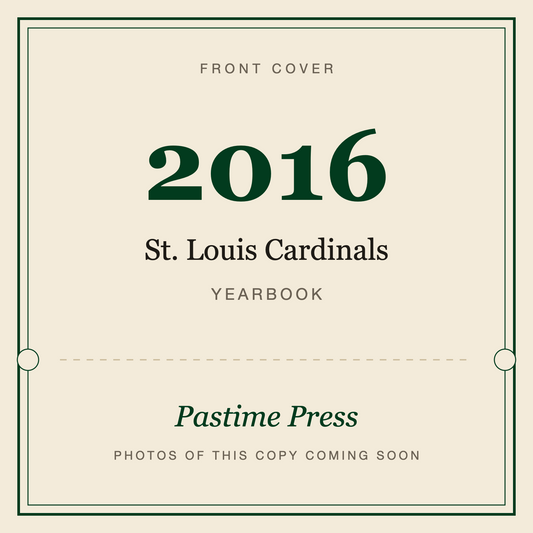 2016 St. Louis Cardinals Yearbook, front cover