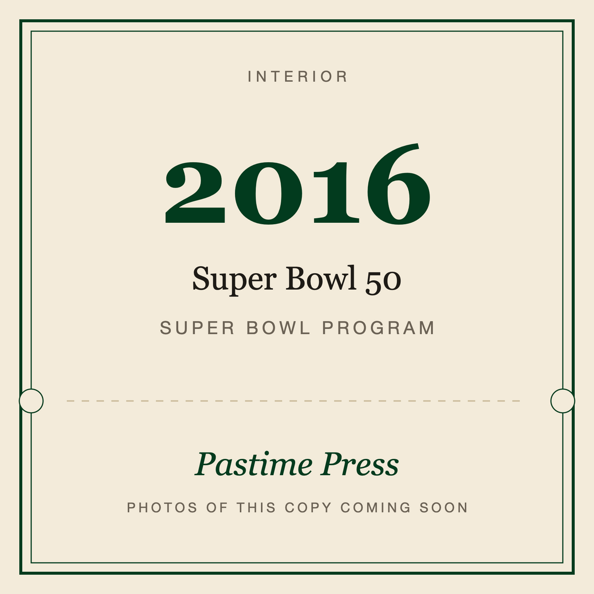 2016 Super Bowl 50 Program, interior
