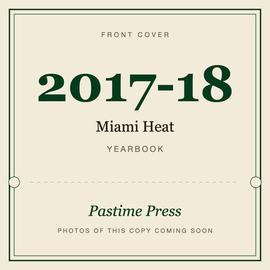 2017-18 Miami Heat Yearbook, front cover