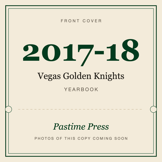 2017-18 Vegas Golden Knights Yearbook, front cover