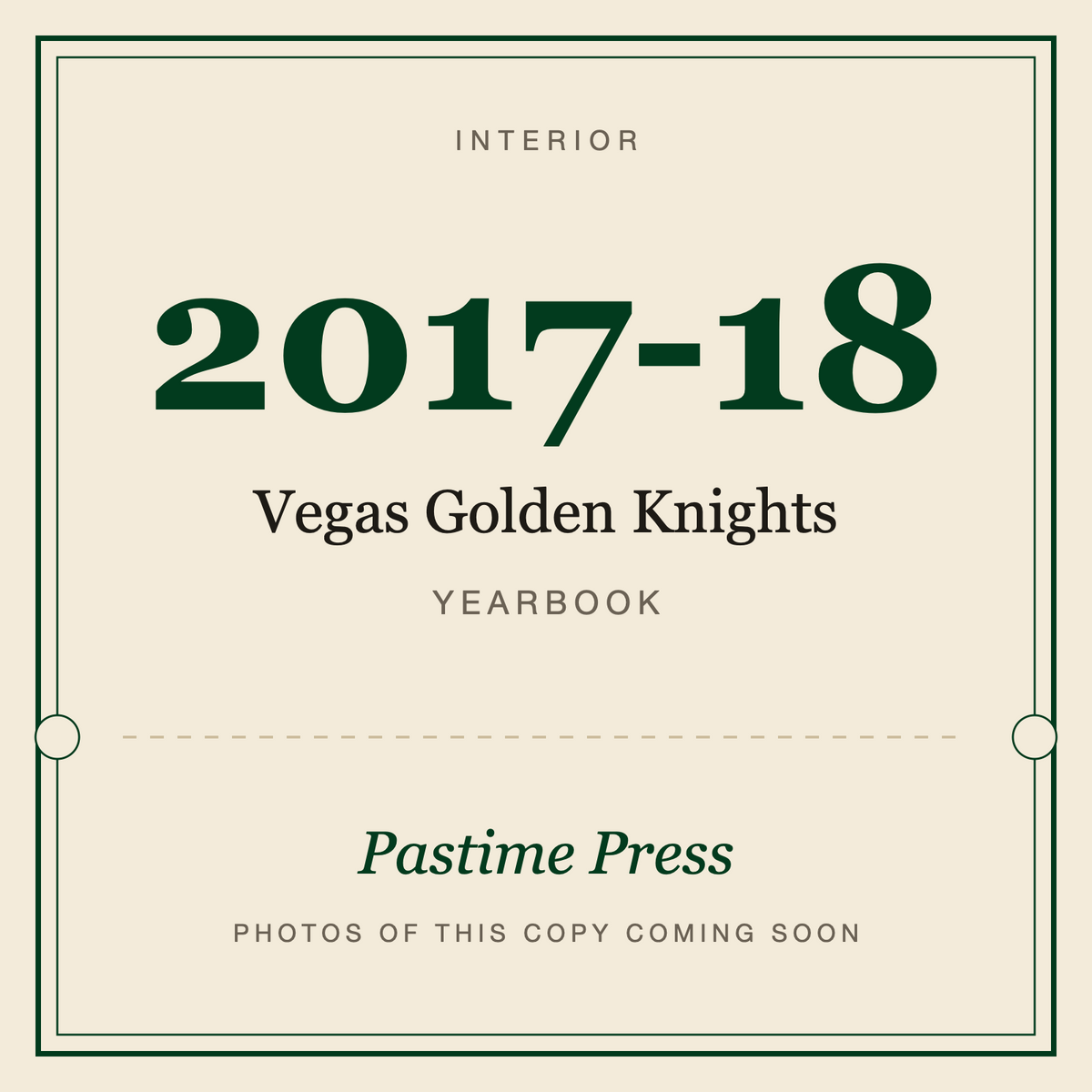 2017-18 Vegas Golden Knights Yearbook, interior